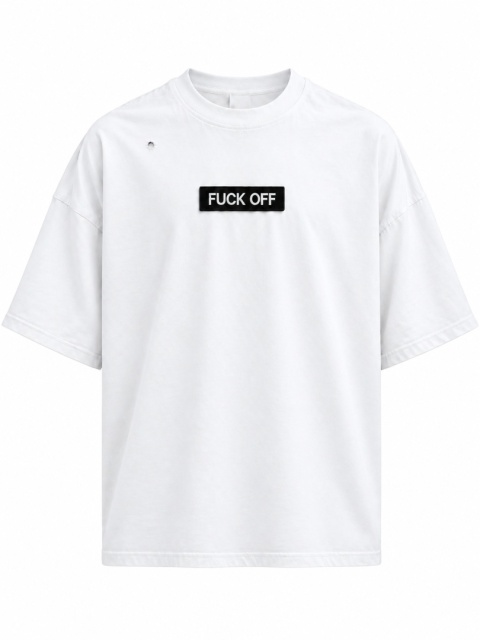 T-SHIRT "FUCK OFF" (biały)